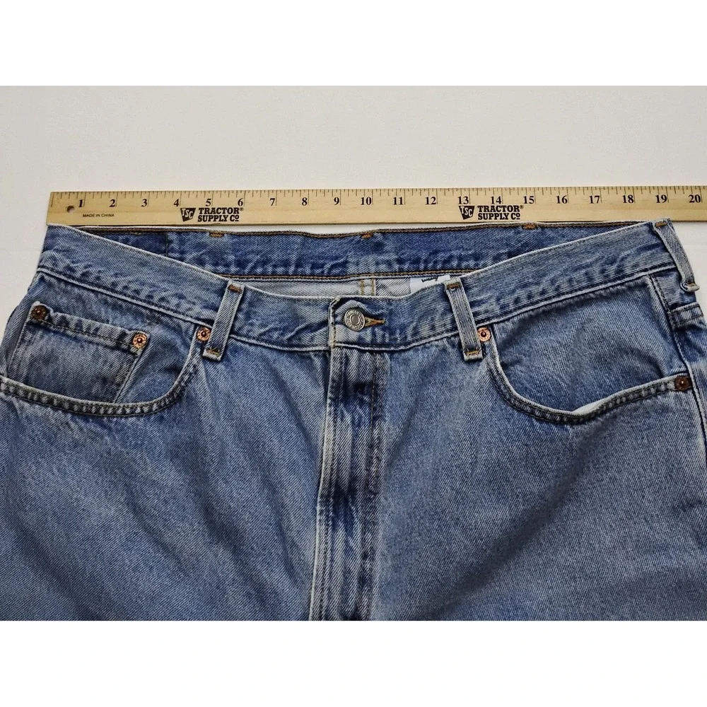 Levi's 505 Jorts Mens Denim Shorts Size 40 Distressed Medium Wash 9in Y2K